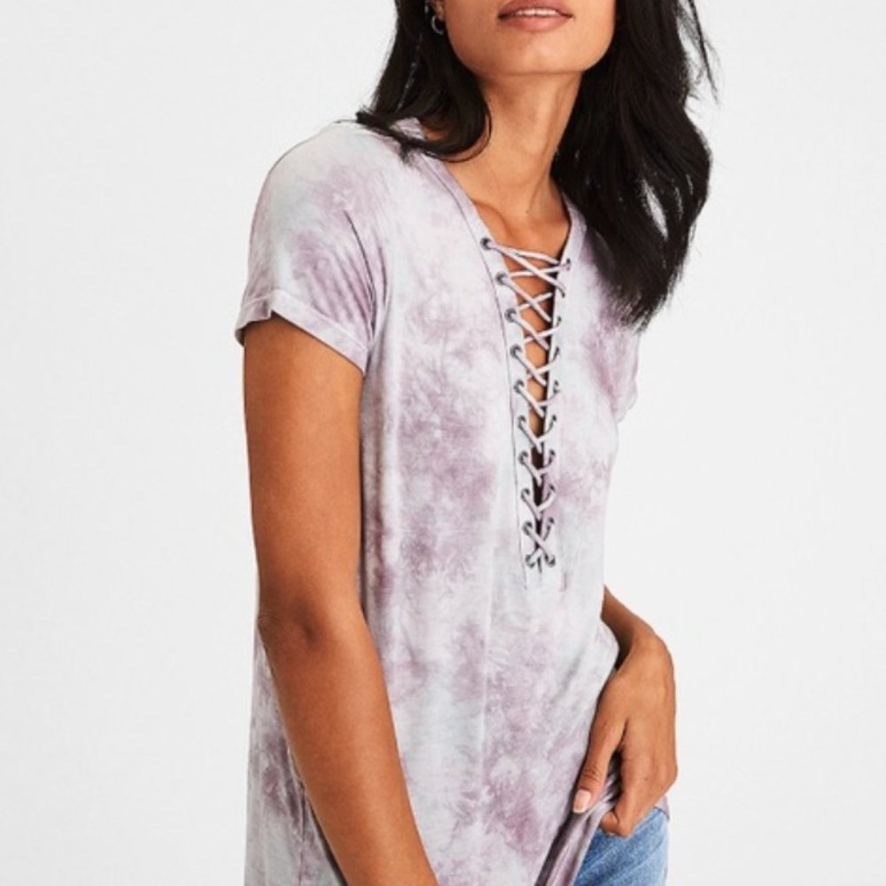 American Eagle Lace Up T-Shirt